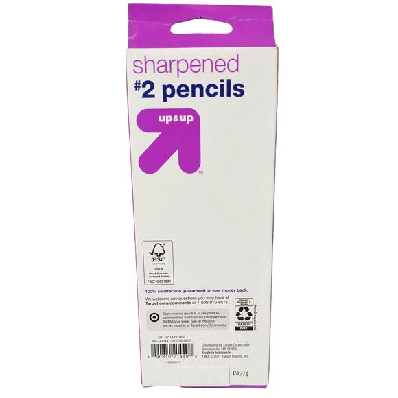 up & up Sharpened #2 Wood Pencils 40 Count Partial Box 28 Remaining - Picture 2 of 7